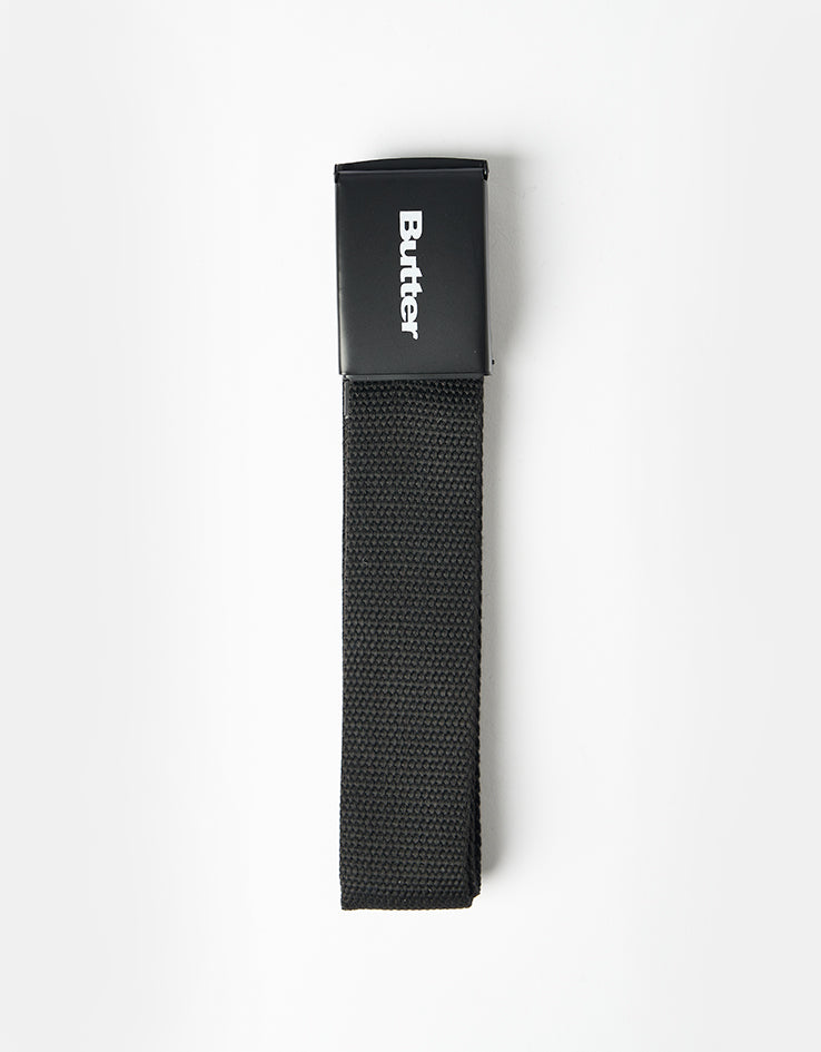 Butter Goods Logo Woven Web Belt - Black