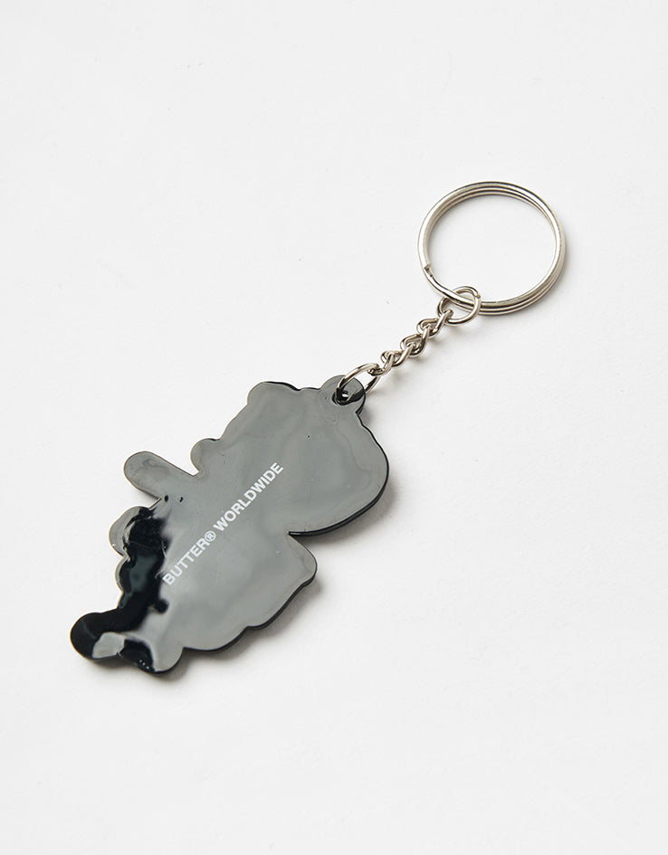 Butter Goods Scribble Rubber Keychain - Black