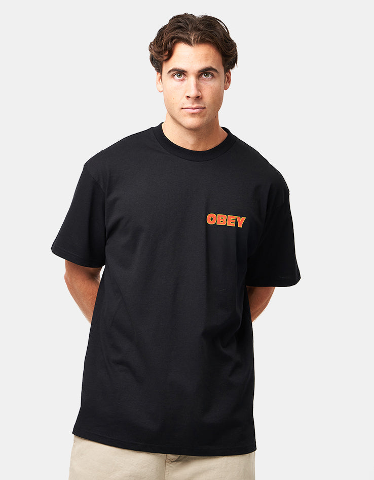 Obey Star T-Shirt - Vintage Black