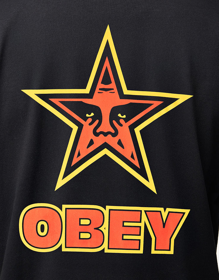 Obey Star T-Shirt - Vintage Black