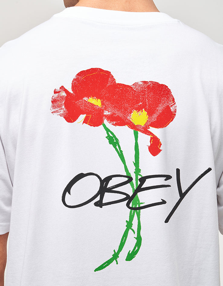 Obey Poppies T-Shirt - White