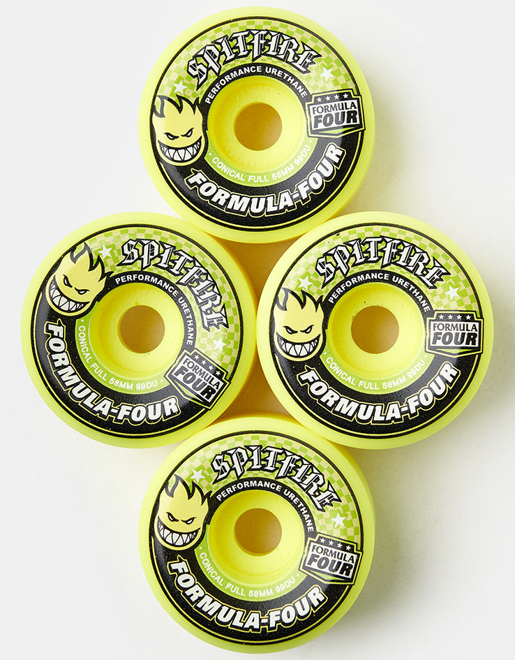 Spitfire Formula Four Conical Full 99d Skateboard Wheels - 58mm