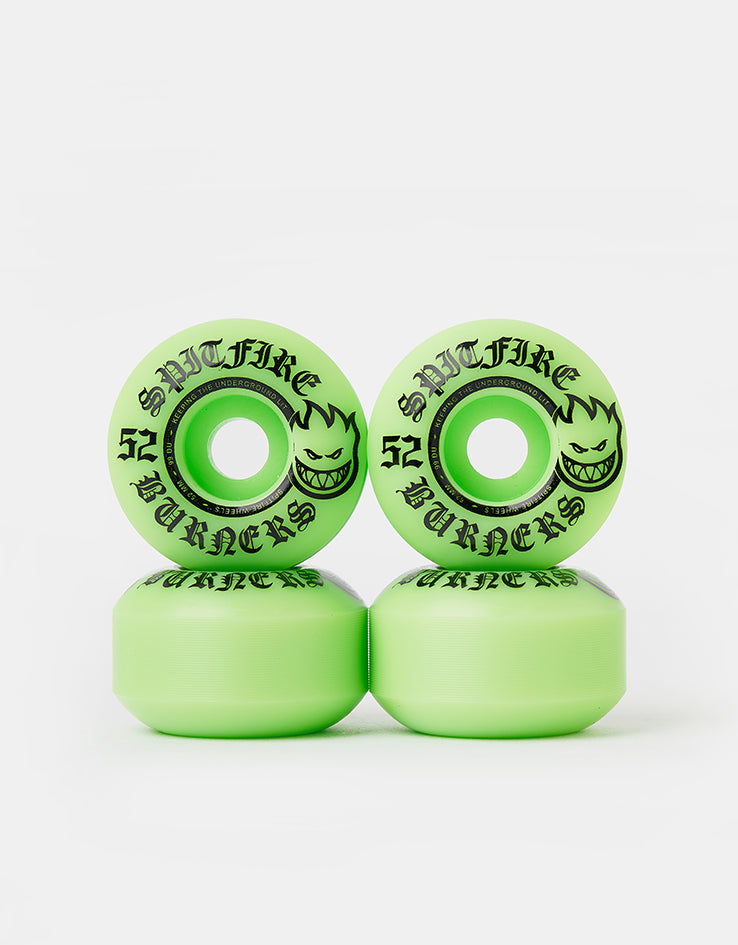 Spitfire Burners Green 99d Skateboard Wheels - 52mm