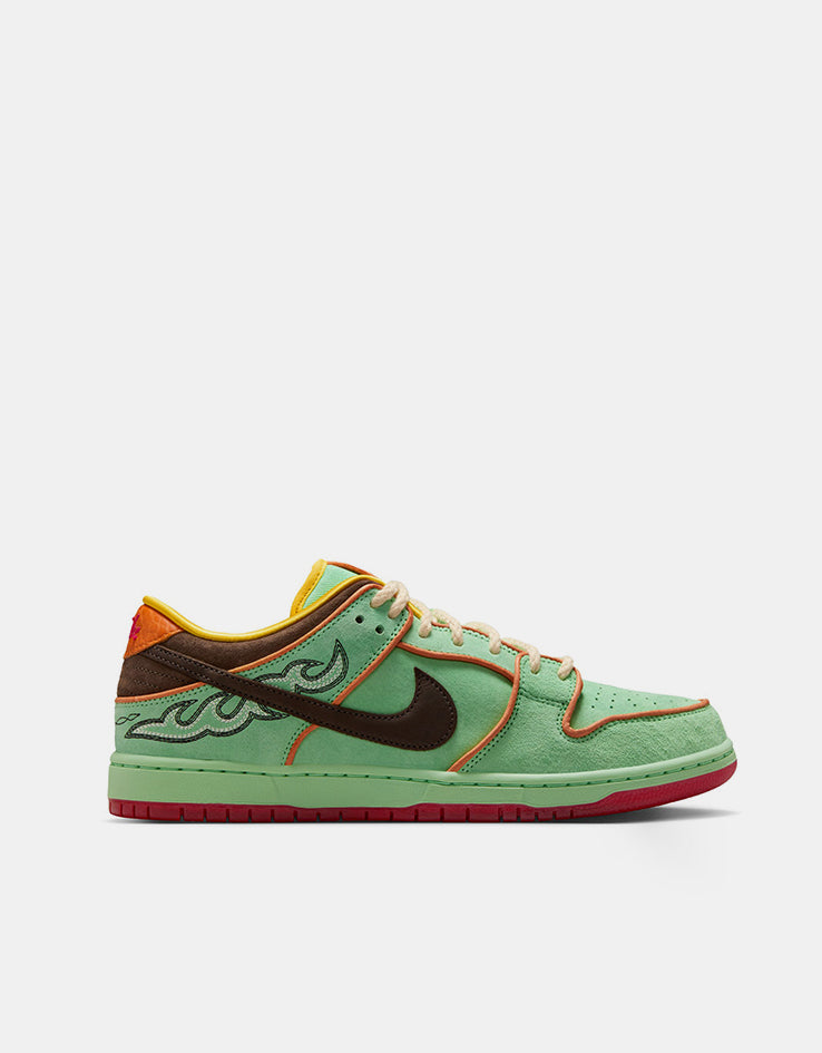 Nike SB 'Rodeo' Dunk Low Pro QS Skate Shoes - Tourmaline/Baroque Brown-Monarch