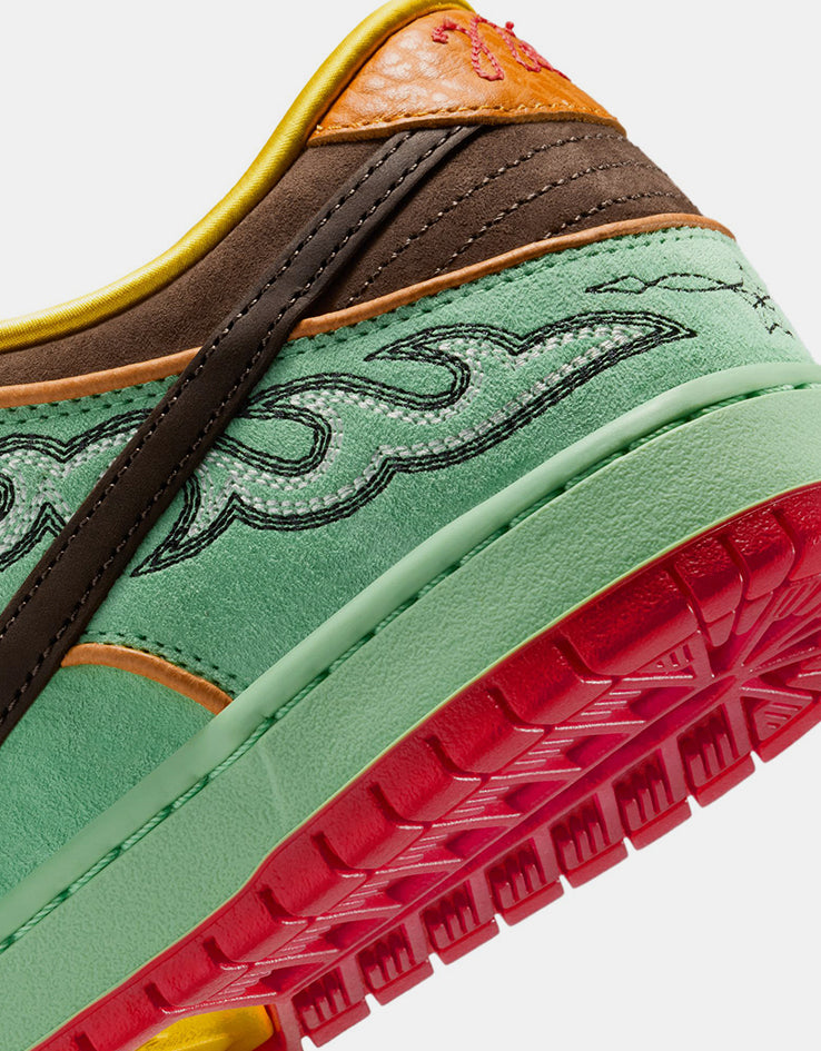 Nike SB 'Rodeo' Dunk Low Pro QS Skate Shoes - Tourmaline/Baroque Brown-Monarch