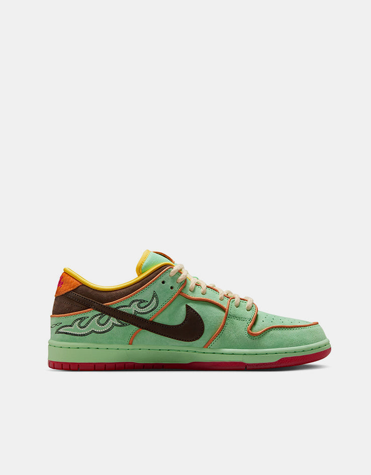 Nike SB 'Rodeo' Dunk Low Pro QS Skate Shoes - Tourmaline/Baroque Brown-Monarch