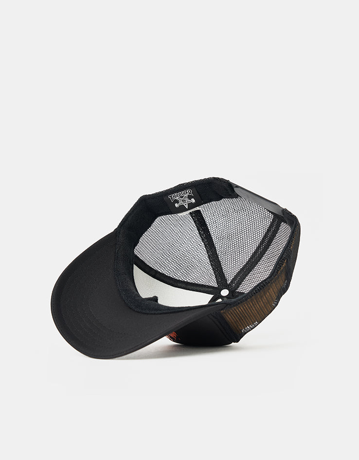 Thrasher x Neckface Who Cares Trucker Cap - Black
