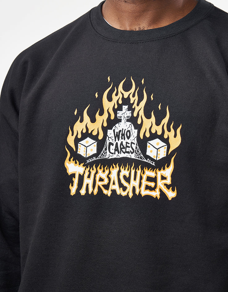 Thrasher x Neckface Who Cares Crew - Black