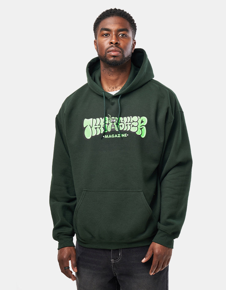 Thrasher Bully Pullover Hoodie - Forest Green