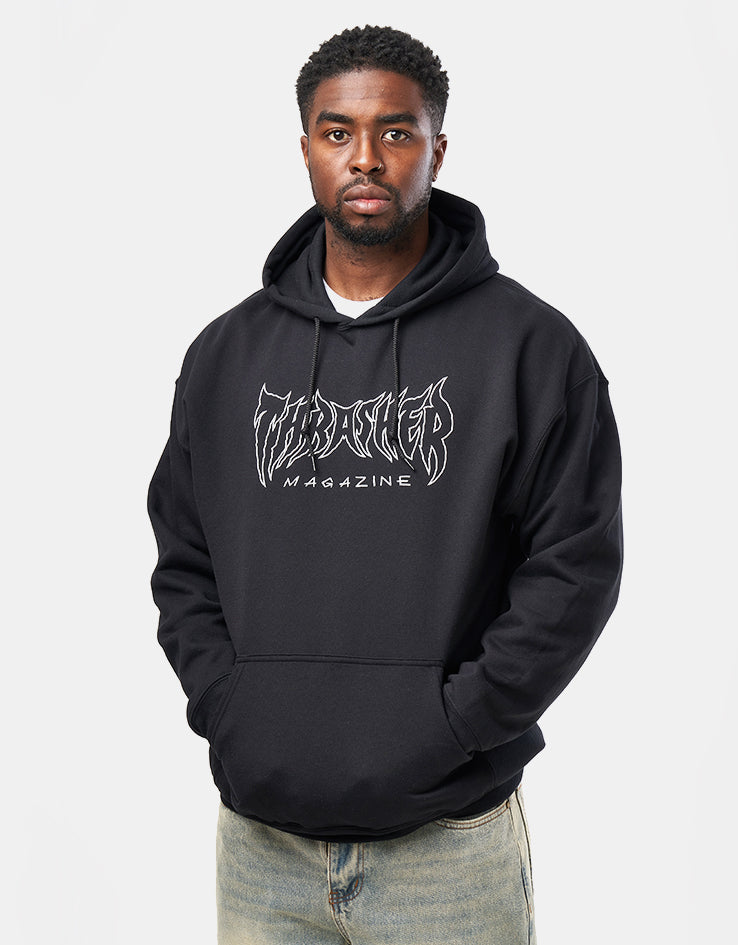 Thrasher Metal Pullover Hoodie - Black