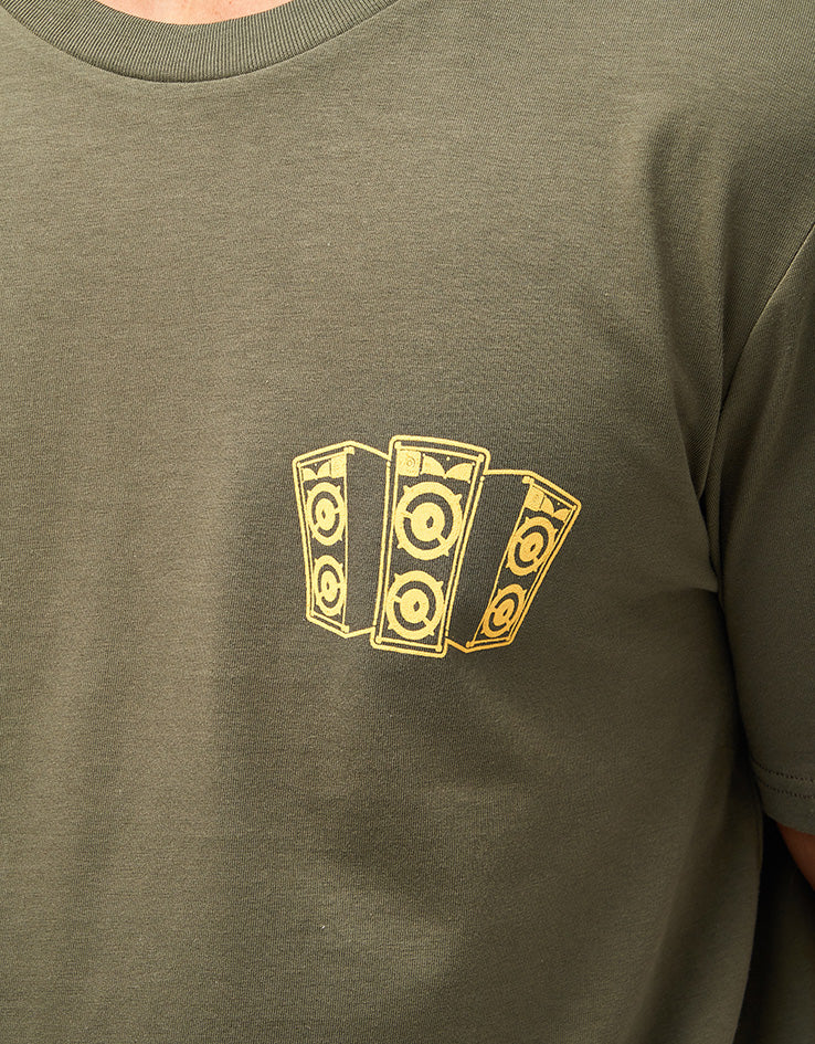 Route One Deep In The Cut Organic T-Shirt - Khaki