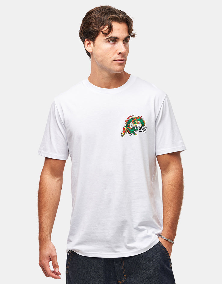 Route One Dragon Organic T-Shirt - White