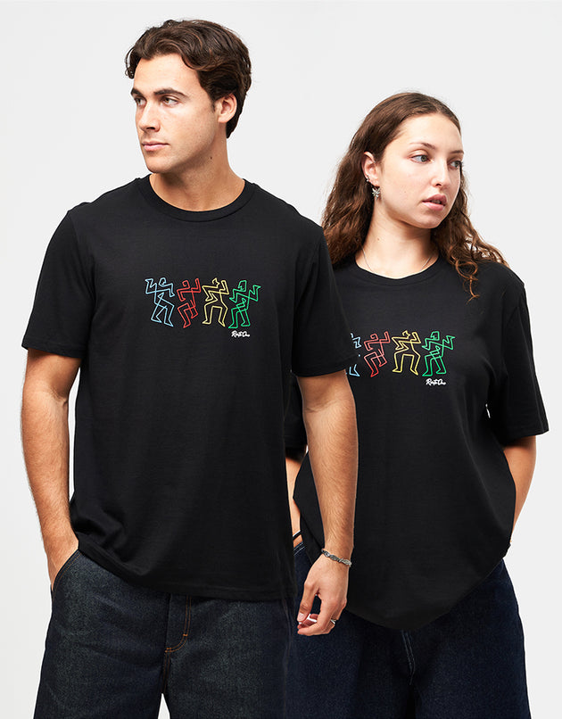 Route One Groovin' Organic T-Shirt - Black