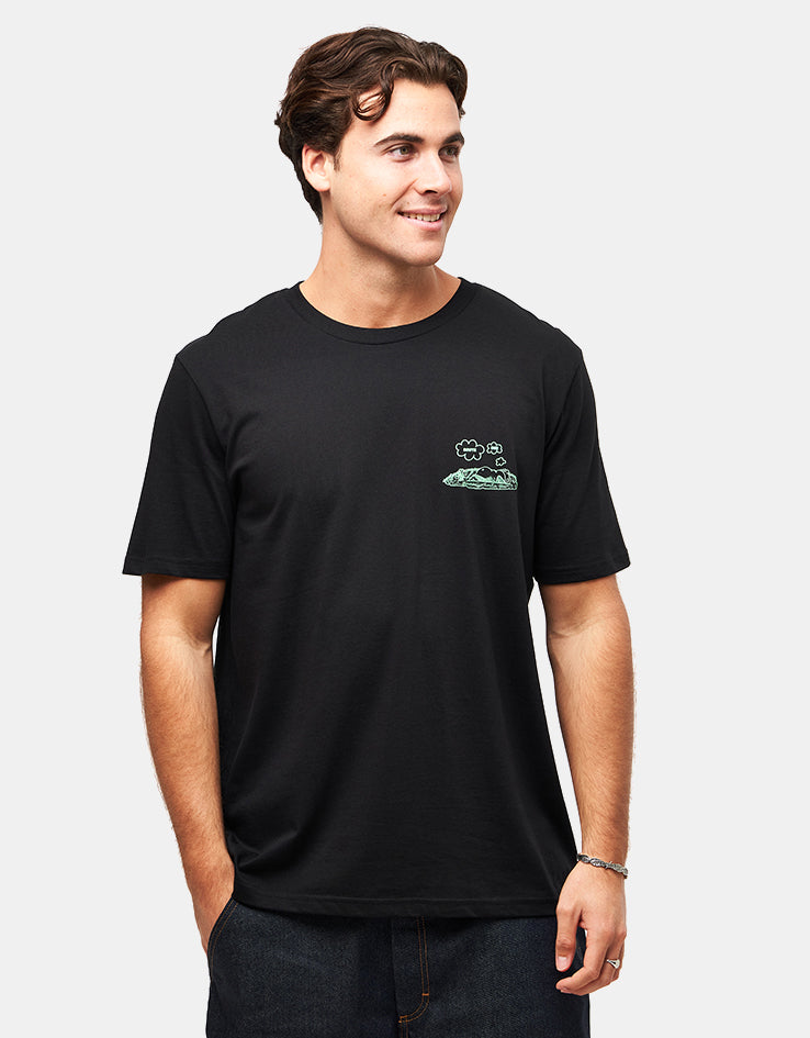 Route One Pondering Organic T-Shirt - Black
