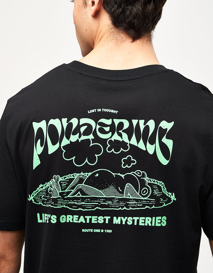 Route One Pondering Organic T-Shirt - Black