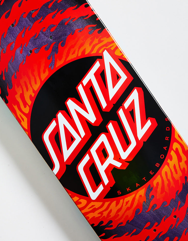 Santa Cruz Flame Ringed Dot Skateboard Deck - 8.5"