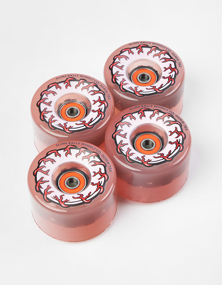 Slime Balls Pink Eyes Light Ups OG 78a Skateboard Wheels - 66mm