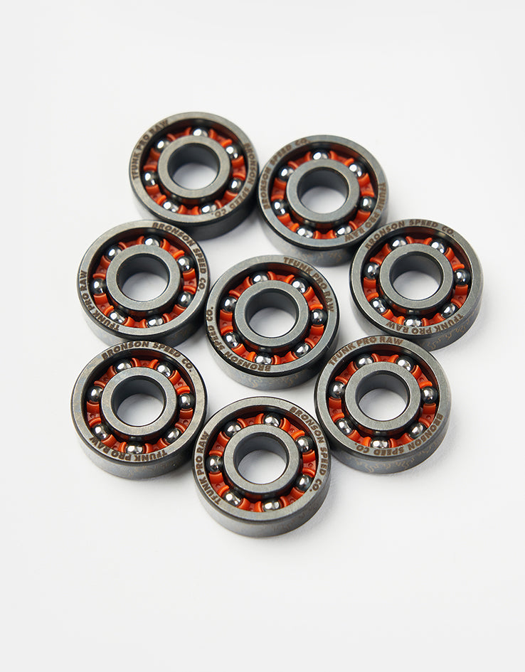 Bronson Speed Co. T-Funk Pro RAW Shieldless Skateboard Bearings