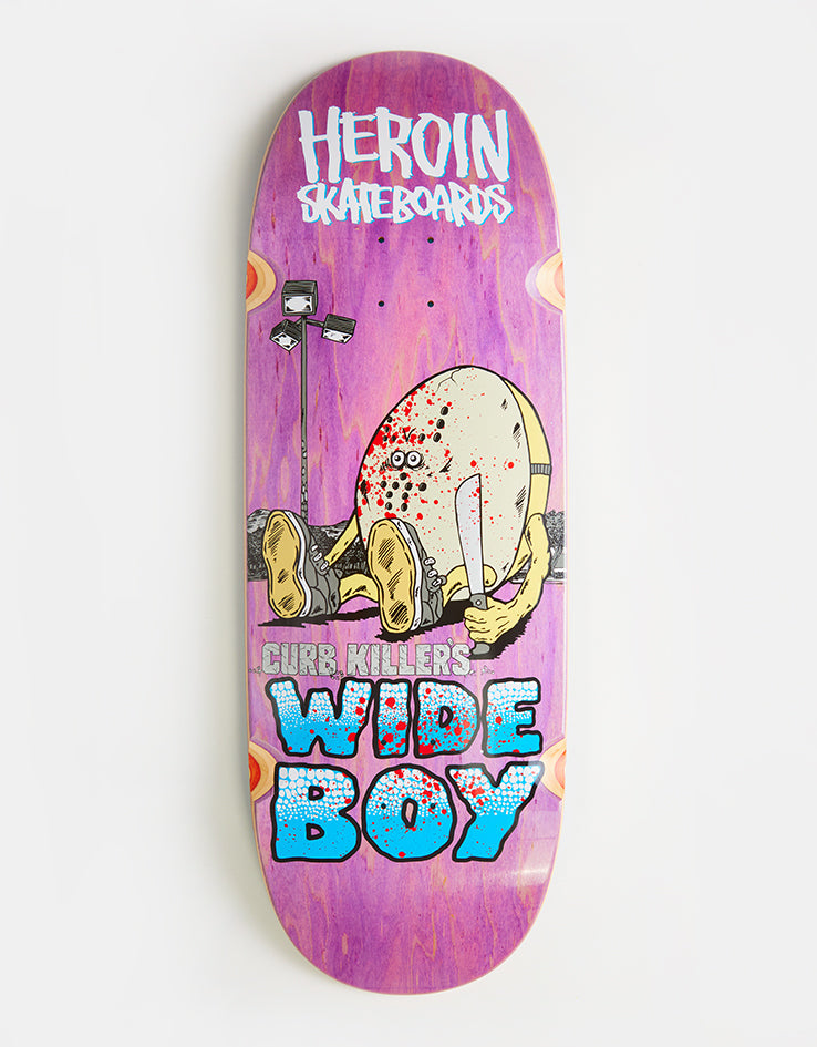 Heroin Curb Killer Wide Boy Skateboard Deck - 10.75”