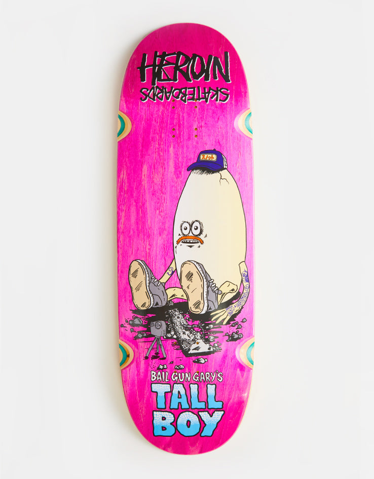 Heroin Bail Gun Gary’s Tall Boy Skateboard Deck - 10.25”
