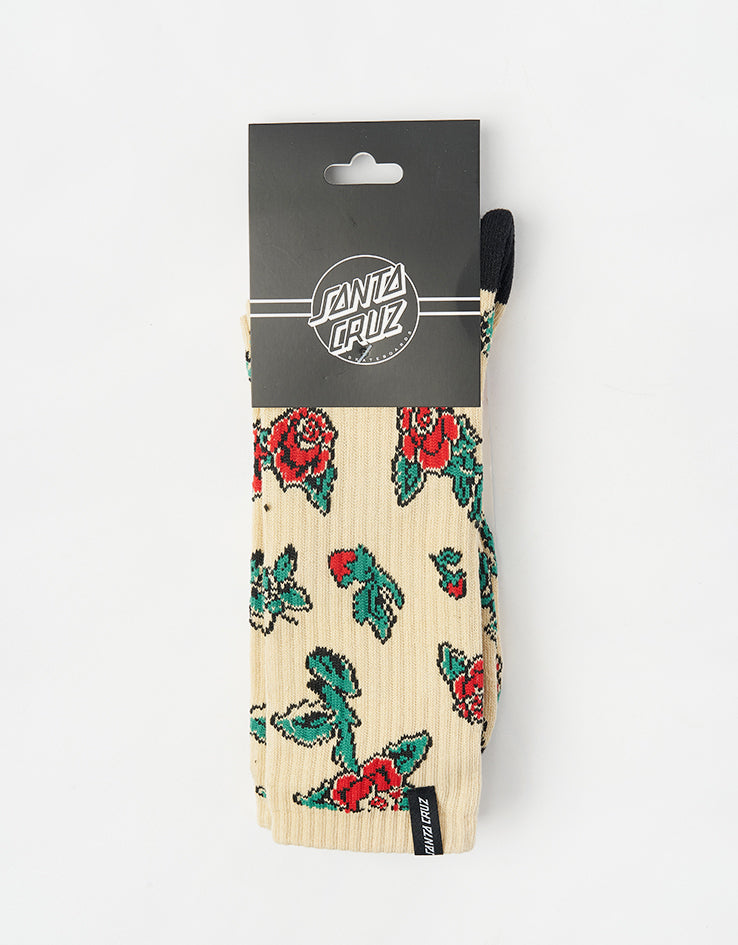 Santa Cruz Flash Roses Crew Socks - Multi