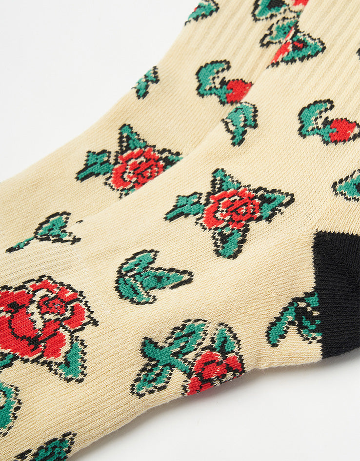 Santa Cruz Flash Roses Crew Socks - Multi