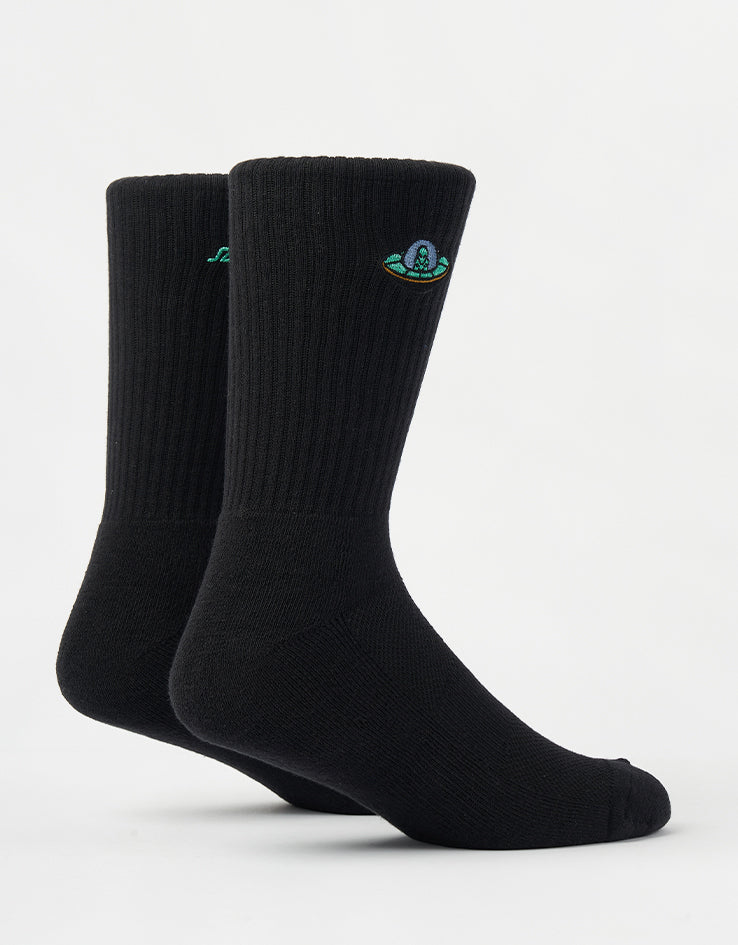 Santa Cruz Winkowski UFO Strip Crew Socks - Black