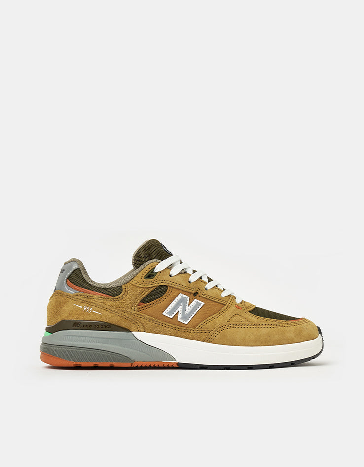 New Balance Numeric 933 Andrew Reynolds Skate Shoes - Camel/Dark Brown