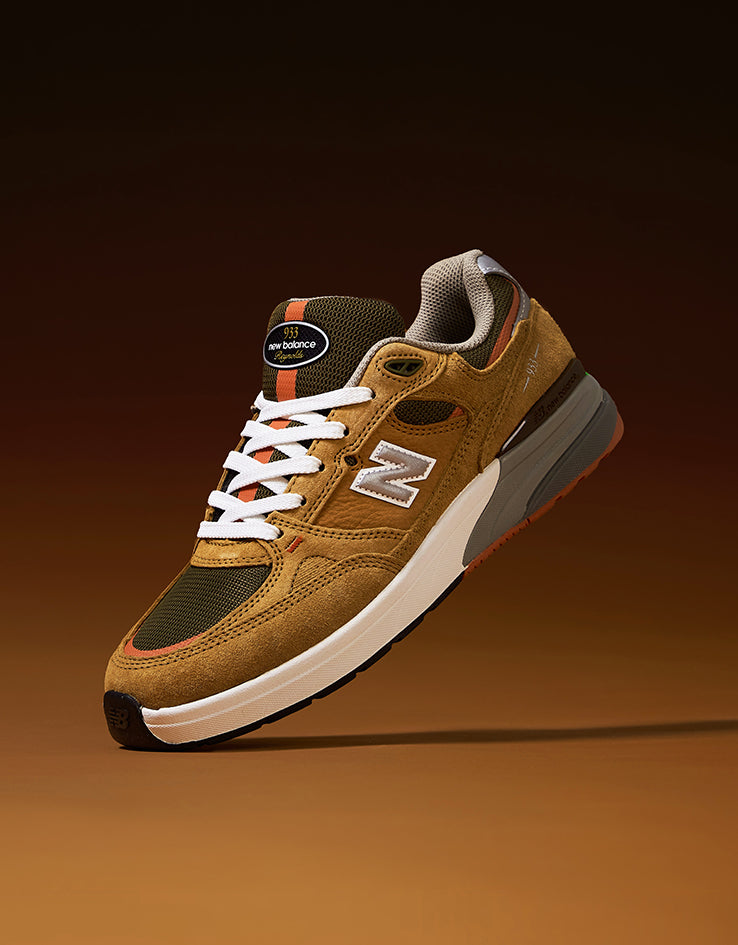 New Balance Numeric 933 Andrew Reynolds Skate Shoes - Camel/Dark Brown