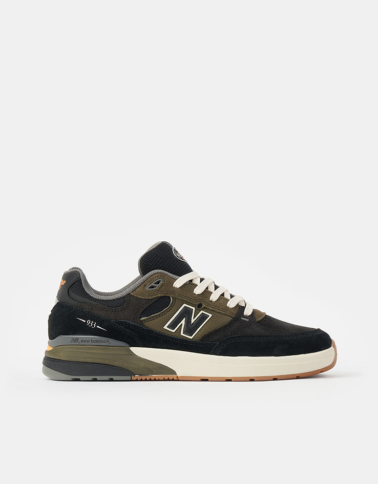 New Balance Numeric 933 Andrew Reynolds Skate Shoes - Black/Dark Olivine
