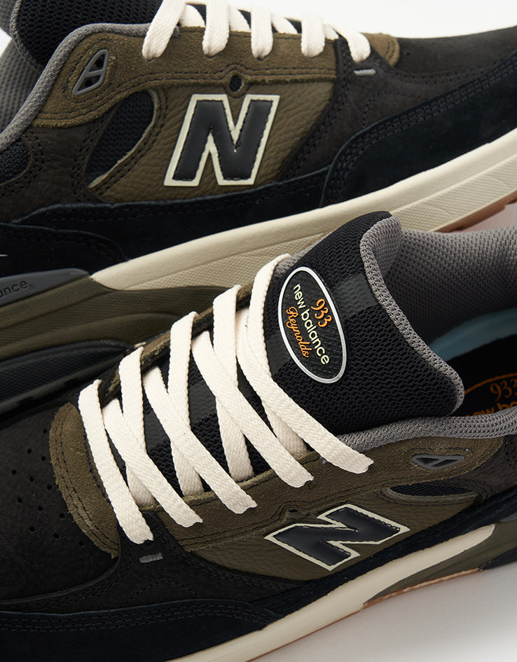 New Balance Numeric 933 Andrew Reynolds Skate Shoes - Black/Dark Olivine