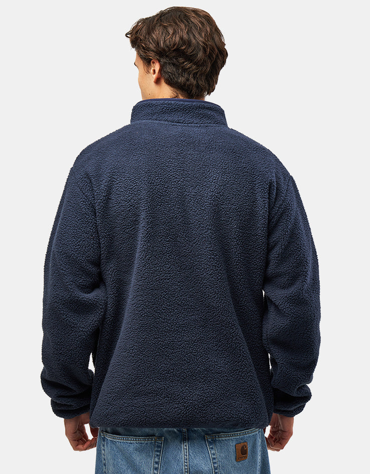 Route One Alpine Half Zip Fleece - Navy/Orange