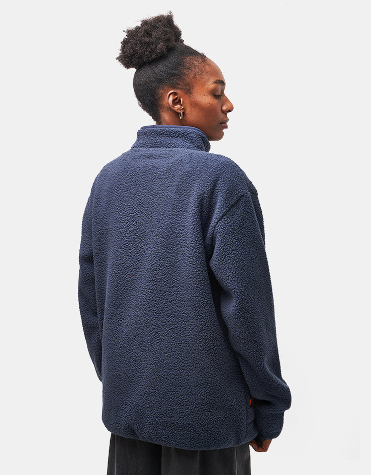 Route One Alpine Half Zip Fleece - Navy/Orange