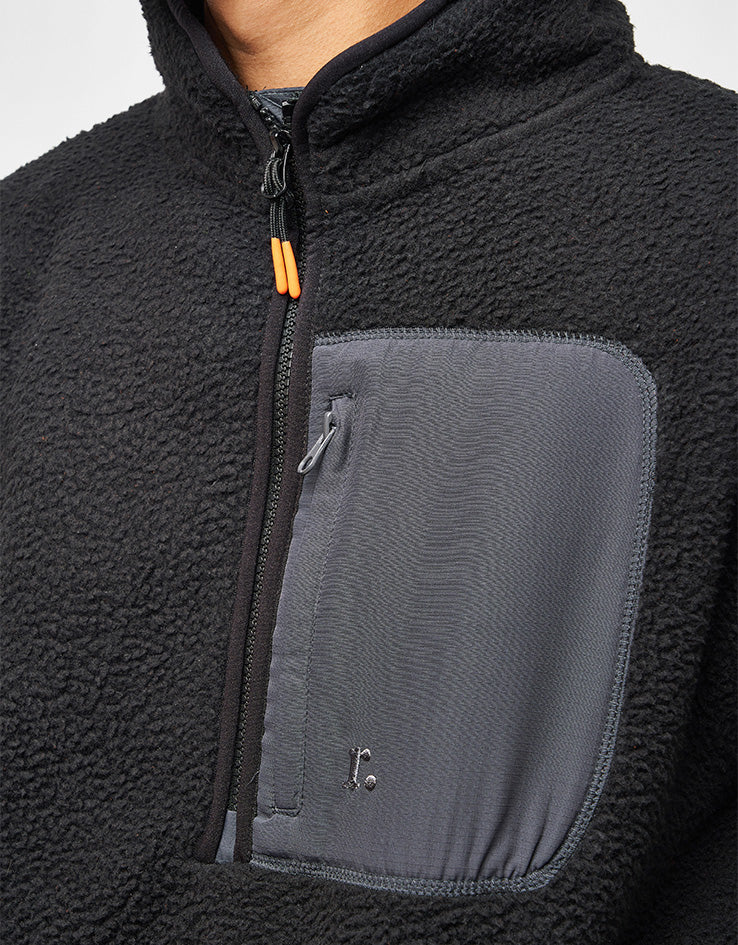 Route One Alpine Half Zip Fleece - Black/Orange