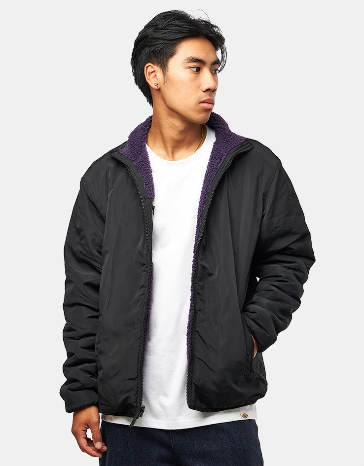 Route One Full Zip Reversible Fleece - Purple Velvet/Black
