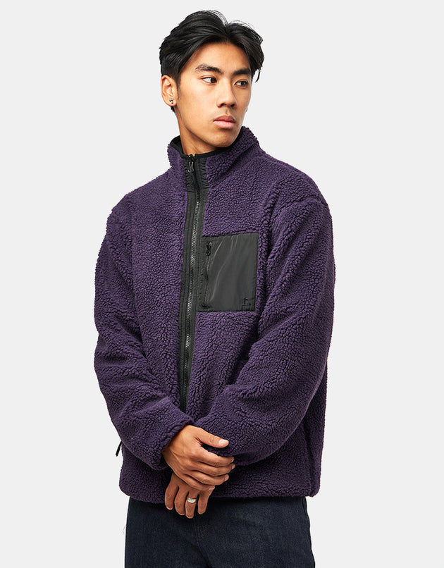 Route One Full Zip Reversible Fleece - Purple Velvet/Black