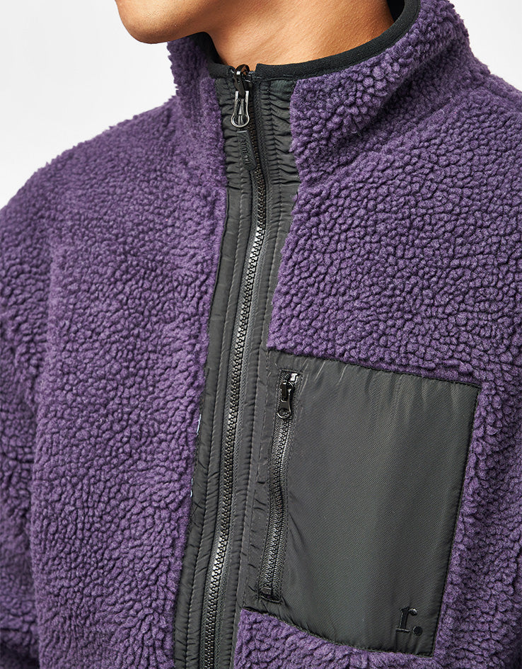 Route One Full Zip Reversible Fleece - Purple Velvet/Black