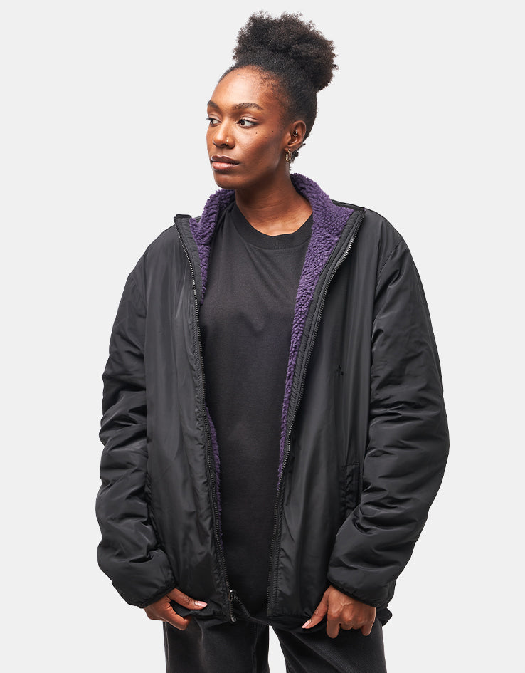 Route One Full Zip Reversible Fleece - Purple Velvet/Black