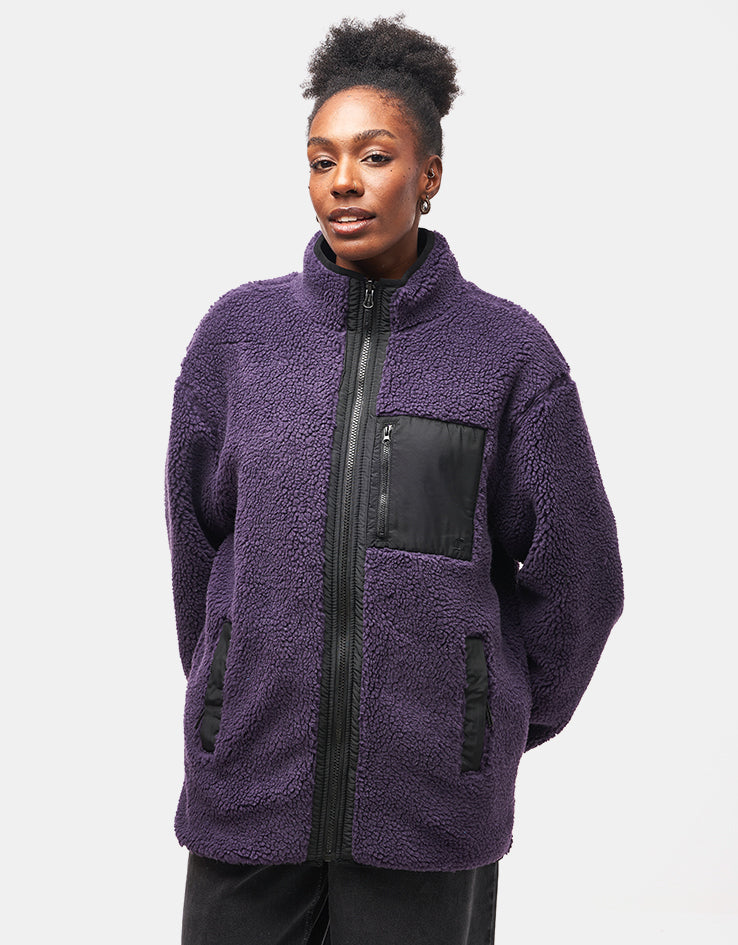 Route One Full Zip Reversible Fleece - Purple Velvet/Black