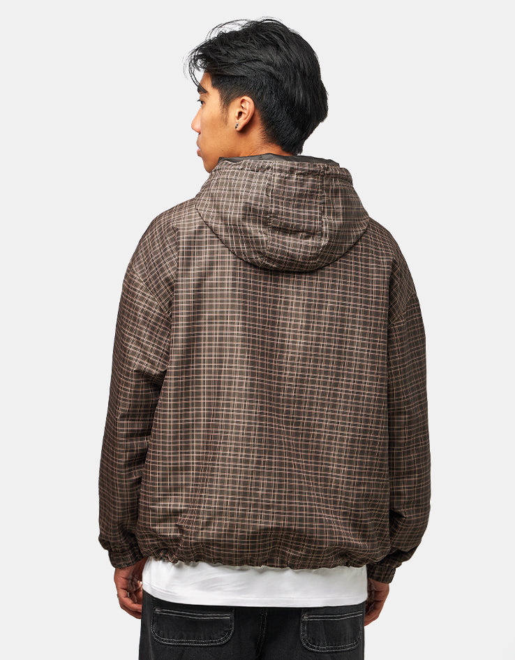 Route One Pullover Anorak - Brown (Checked)