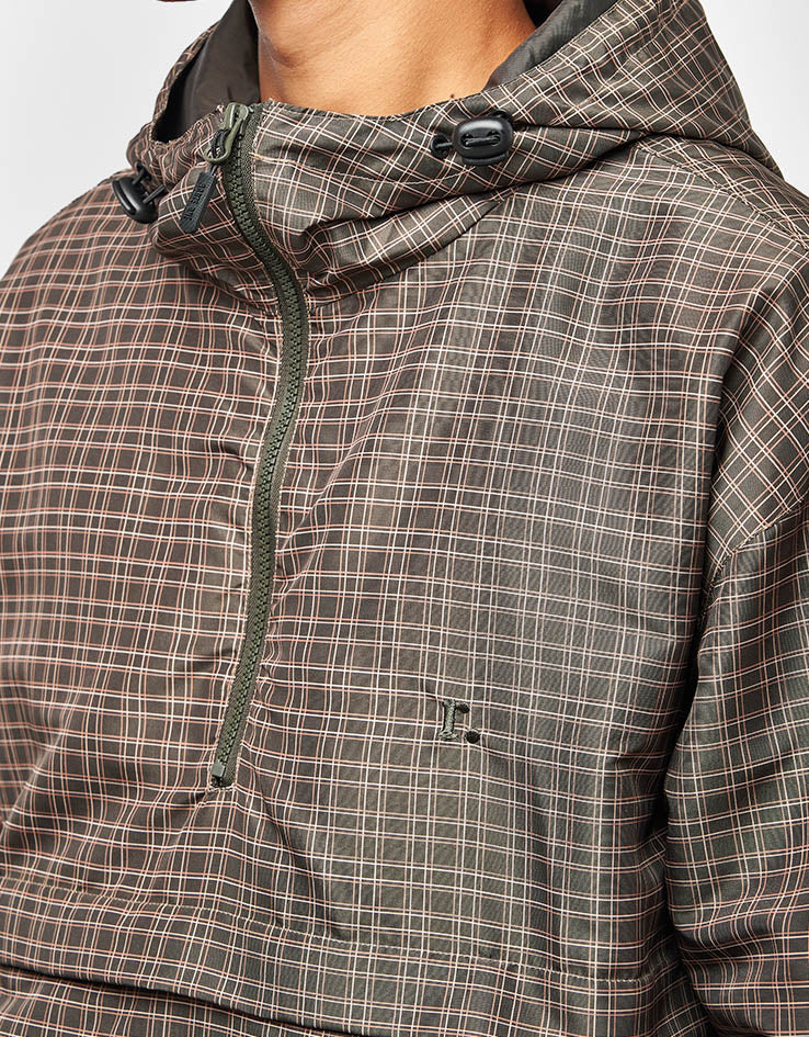 Route One Pullover Anorak - Brown (Checked)