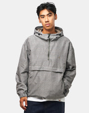 Route One Pullover Anorak - Olive (Checked)
