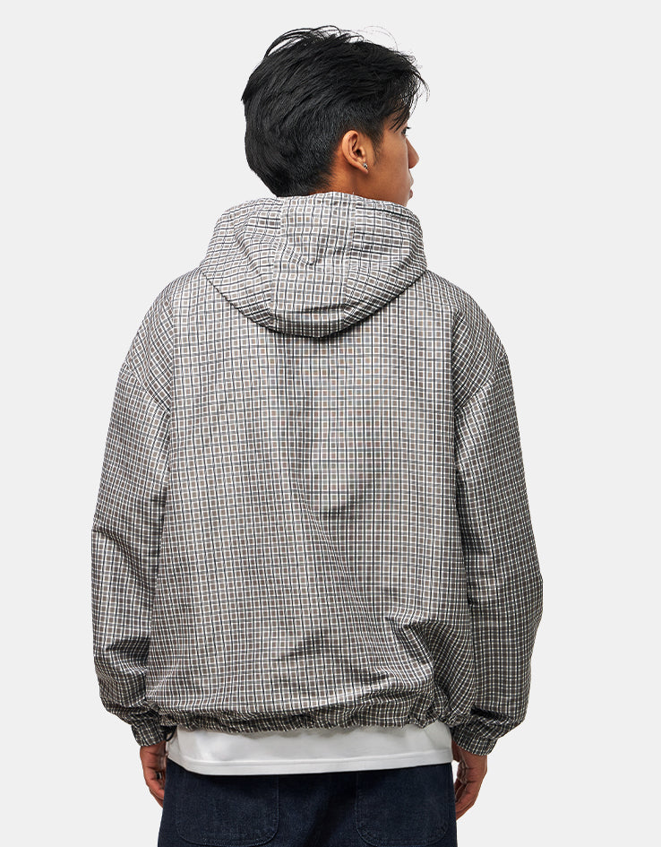 Route One Pullover Anorak - Olive (Checked)