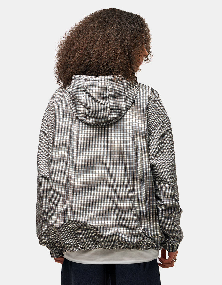 Route One Pullover Anorak - Olive (Checked)