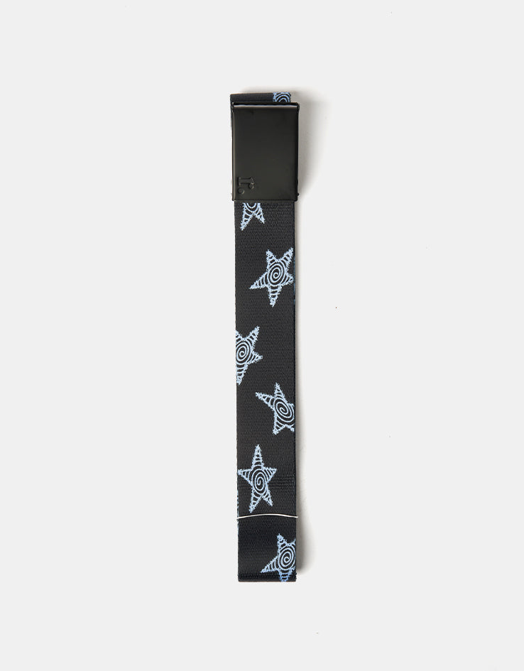 Route One Stars Web Belt - Black/Blue