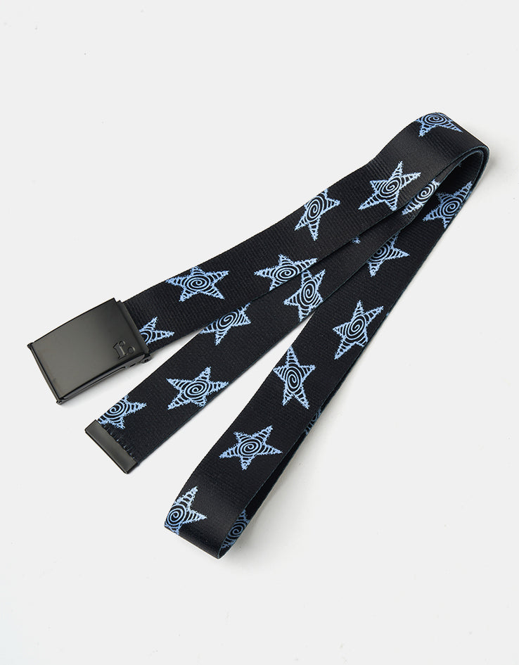 Route One Stars Web Belt - Black/Blue