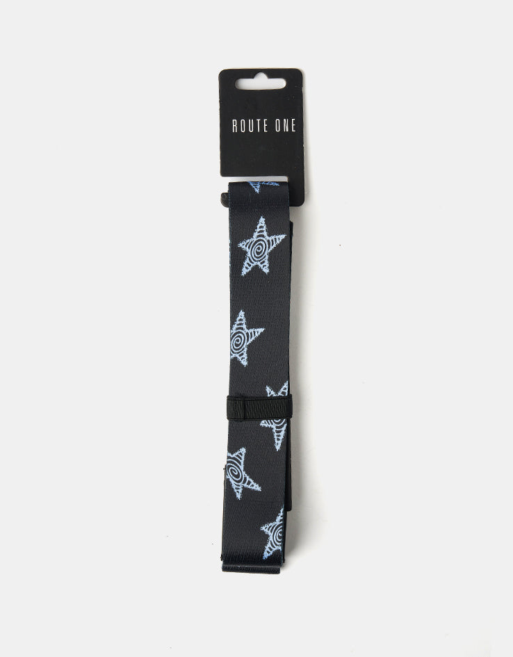 Route One Stars Web Belt - Black/Blue