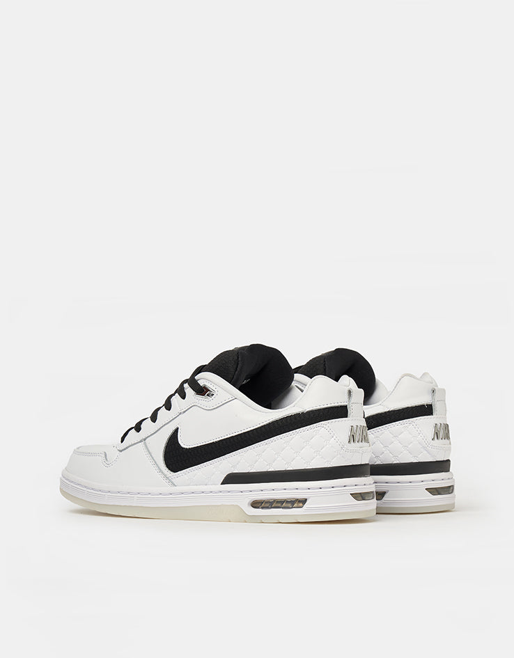 Nike SB Paul Rodriguez Zoom Air Low QS Skate Shoes - White/Black-White-Clear