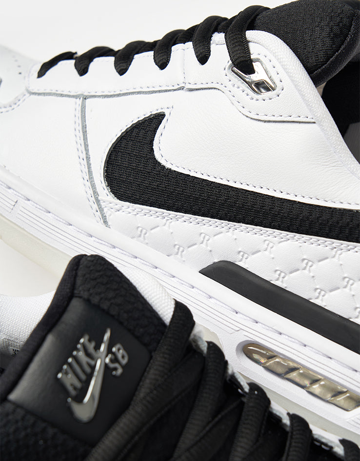 Nike SB Paul Rodriguez Zoom Air Low QS Skate Shoes - White/Black-White-Clear