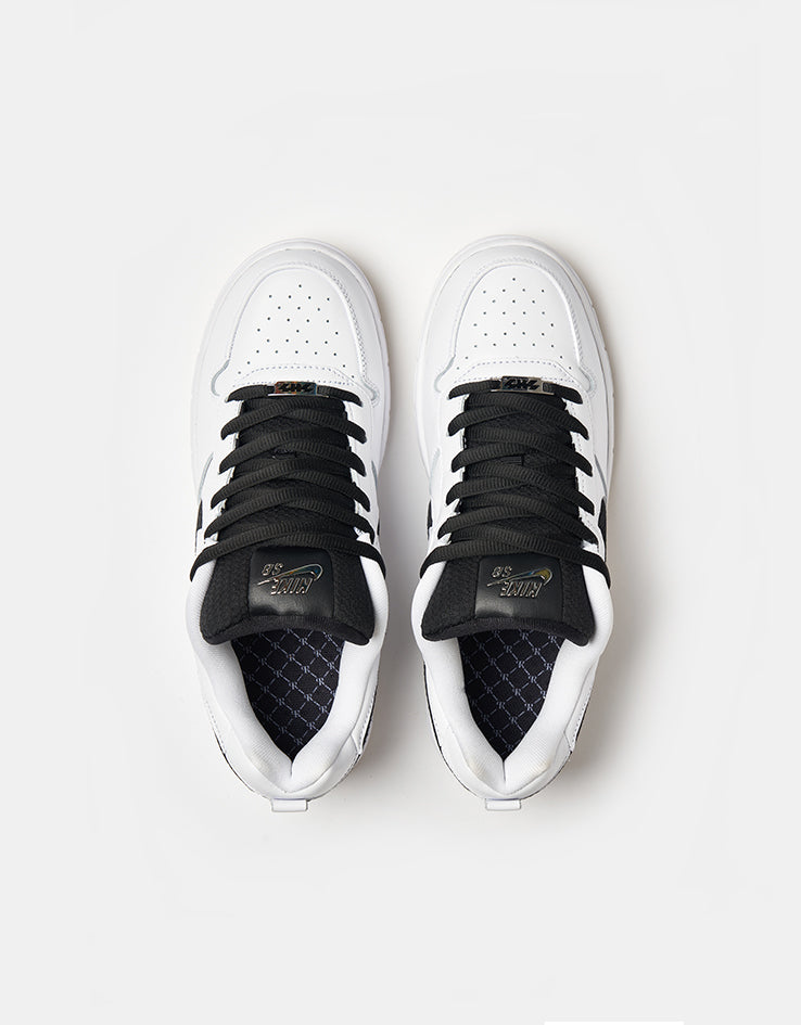 Nike SB Paul Rodriguez Zoom Air Low QS Skate Shoes - White/Black-White-Clear